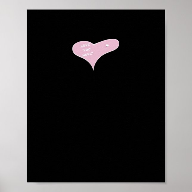 Love You More Blå Modern Utseende  Poster (Framsidan)