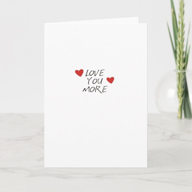 Love You More Citat Minimal Design  Kort (Framsida)