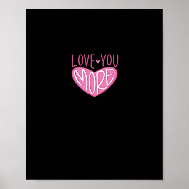 Love You More Contemporary Design  Poster (Framsidan)