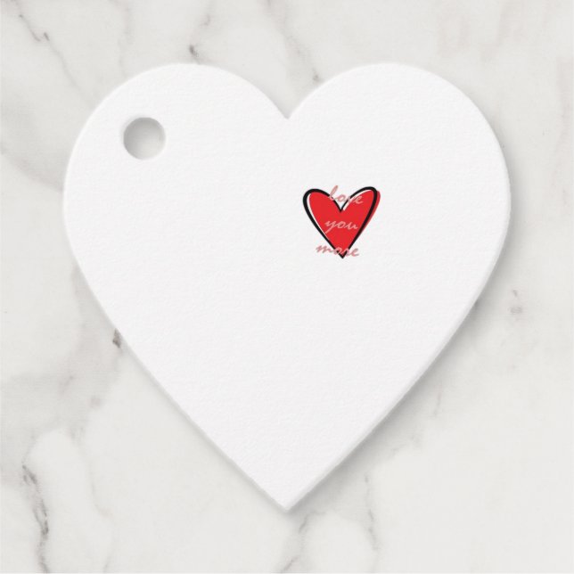 Love You More Creative Minimal Style  Gåvor Etiketter (Framsida)