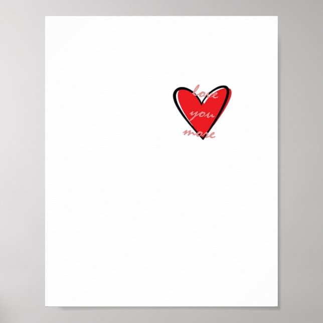 Love You More Creative Minimal Style  Poster (Framsidan)