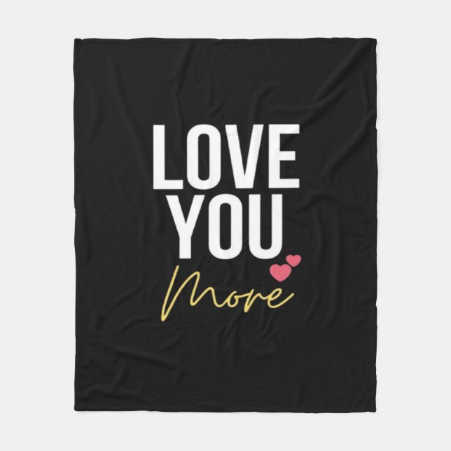 Love You More Elegant Style  Fleecefilt (Framsidan)
