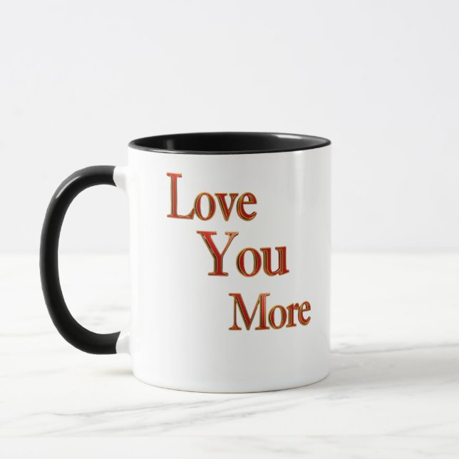 Love You More Expressive Love Art  Mugg (Vänster)