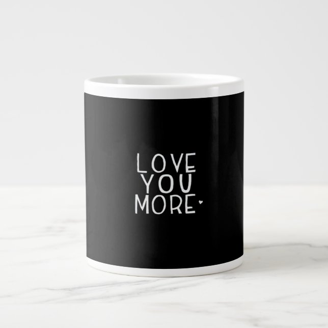 Love You More Galaxy Cosmic Aesthetic  Jumbo Mugg (Framsidan)