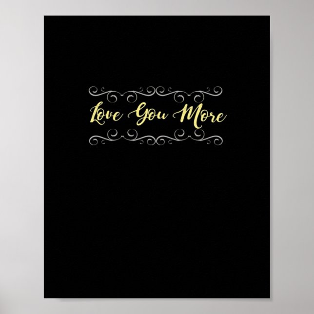 Love You More Heartfelt Modern Design  Poster (Framsidan)