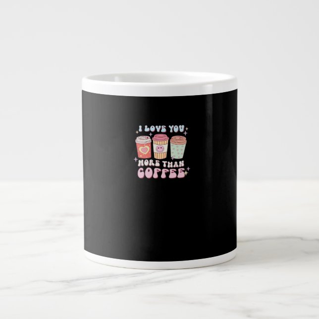 Love You More Minimal Design  Jumbo Mugg (Framsidan)