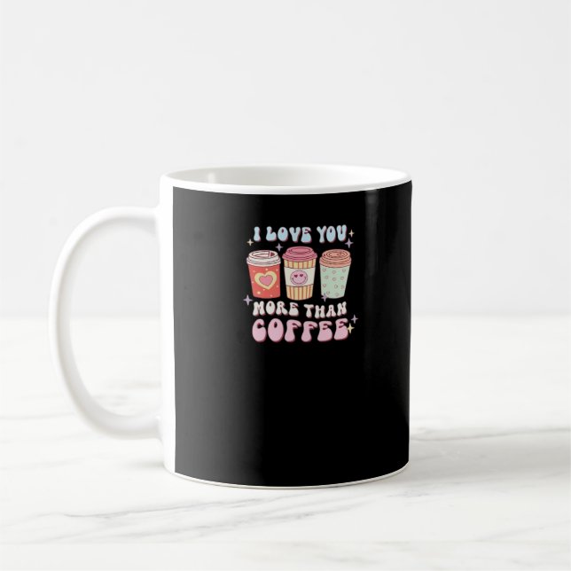 Love You More Minimal Design  Kaffemugg (Vänster)