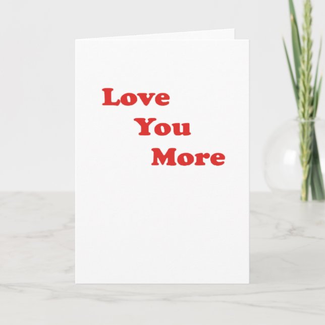 Love You More Minimal Design  Kort (Framsida)