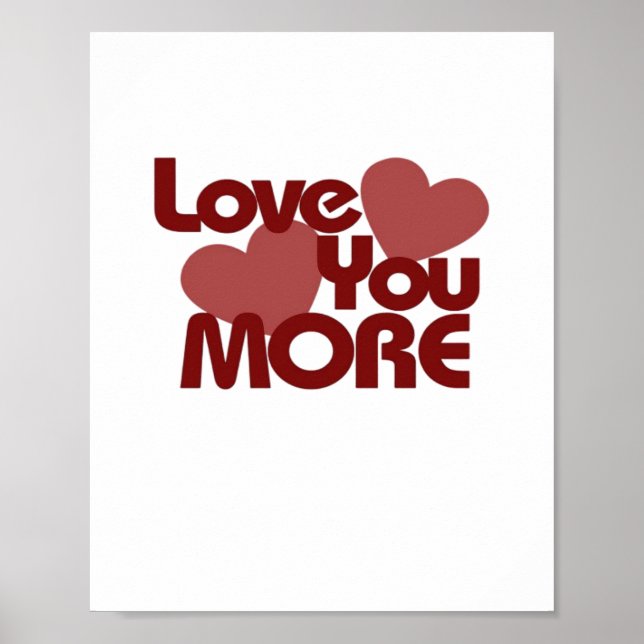 Love You More Minimal Design  Poster (Framsidan)