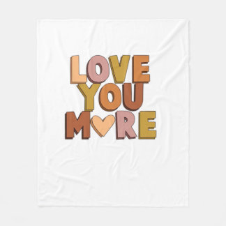 Love You More Minimal Romantic Style Fleecefilt