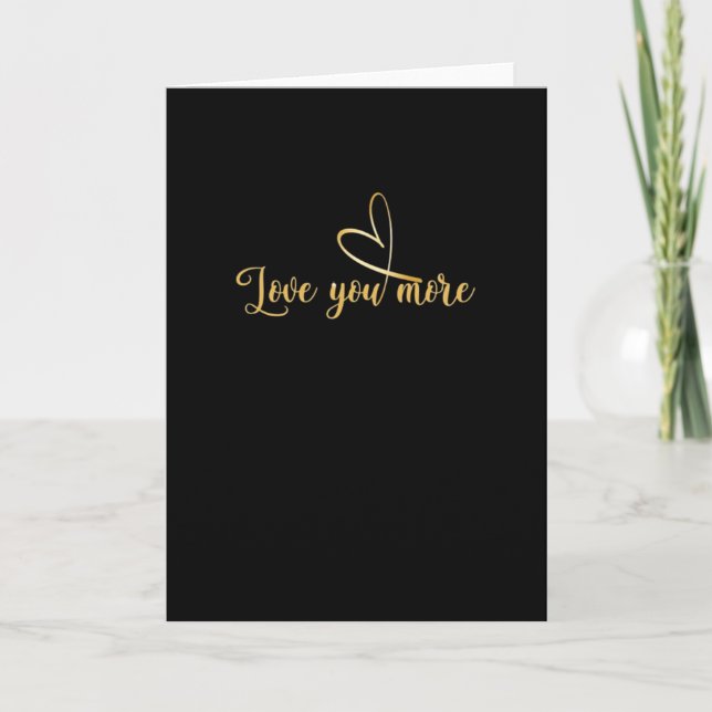 Love You More Modern Aesthetic  Kort (Framsida)