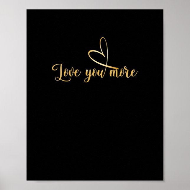 Love You More Modern Aesthetic  Poster (Framsidan)