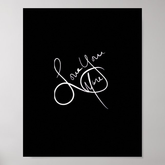 Love You More Modern Aesthetic  Poster (Framsidan)