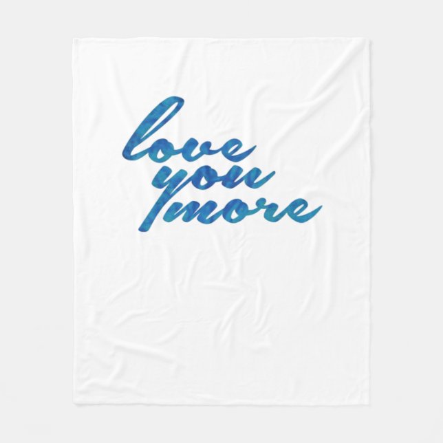 Love You More Refined Aesthetic  Fleecefilt (Framsidan)
