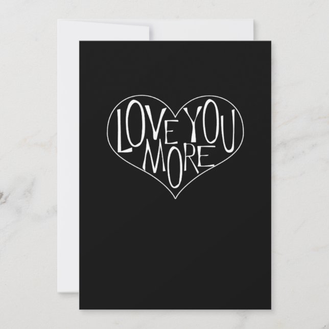 Love You More Refined Aesthetic  Julkort (Framsida)