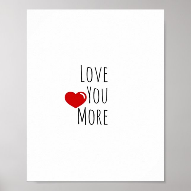 Love You More Refined Aesthetic Style  Poster (Framsidan)