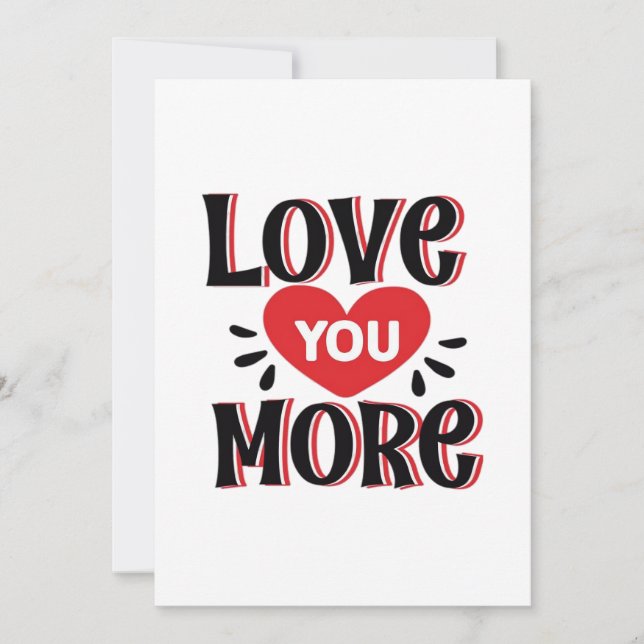 Love You More Soft Modern Design  Julkort (Framsida)