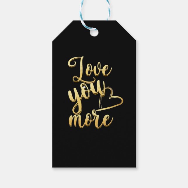 Love You More Soft Modern Style  Presentetikett (Framsidan)