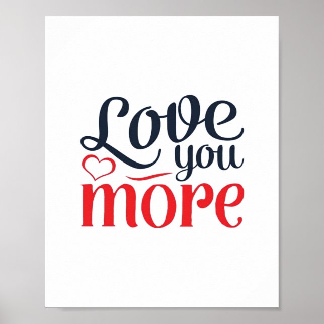 Love You More Subtila Detalj Stil  Poster (Framsidan)