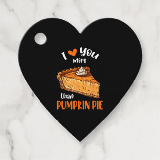 Love You More Than Pumpkin Pie Cute Vintage Style  Gåvor Etiketter