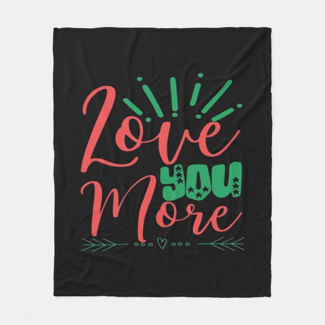 Love You More Timeless Classic  Fleecefilt (Framsidan)