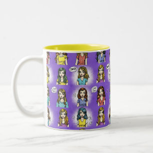 Love You, Pop Art, av Natasha Us Två-Tonad Mugg