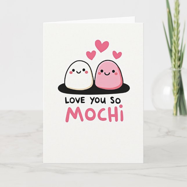 Love You So Mochi-kort Kort (Framsida)