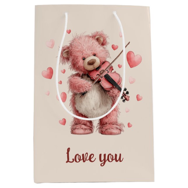 Love You Teddy med fiol (Framsidan)