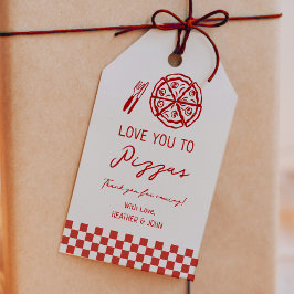 Love You To Pizzas Pizzatematisk Baby Shower  Presentetikett