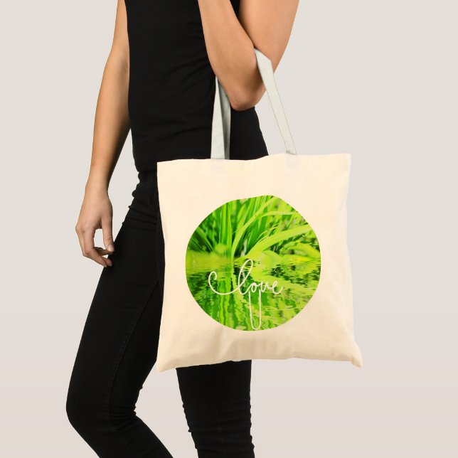 Love You U Glad Grön Gräs Tote Bag Tygkasse (Framsida (produkt))