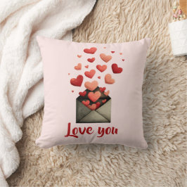 Love You Valentine Kuvert Design Kudde