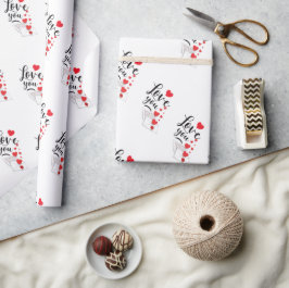 Love You Wrapping Paper Presentpapper