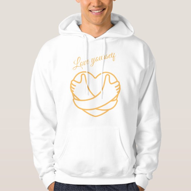 Love yourself hoodie (Framsida)