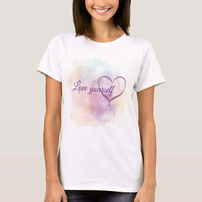Love yourself with heart  t shirt (Framsida)
