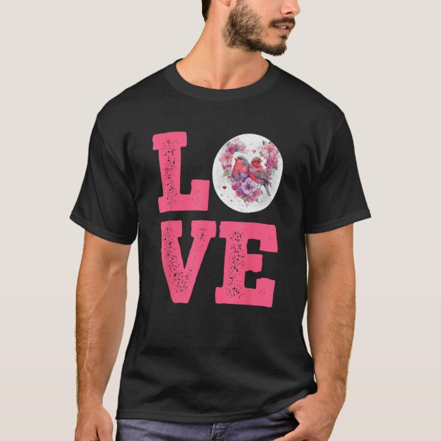LOVE Zebra Finches Bird  Finches Owner Finch Bird T Shirt (Framsida)