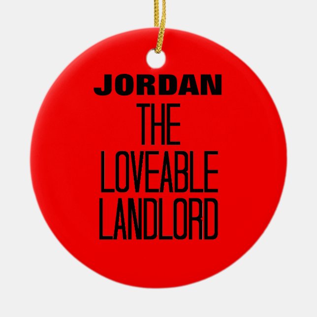 Loveable Landlord Julgransprydnad Keramik (Framsidan)