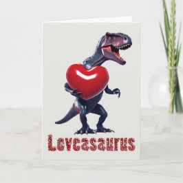 Loveasaurus Alla hjärtans dagskort Tack Kort