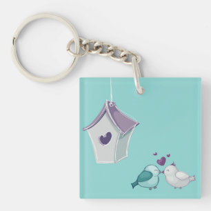 Lovebird Acrylic Keychain