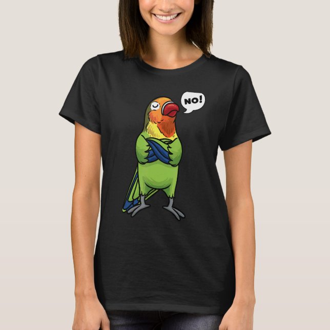 Lovebird Bird Stubborn nr T Shirt (Framsida)