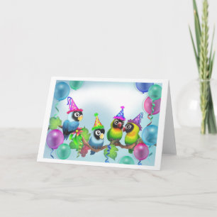 Lovebird Birthday Kort