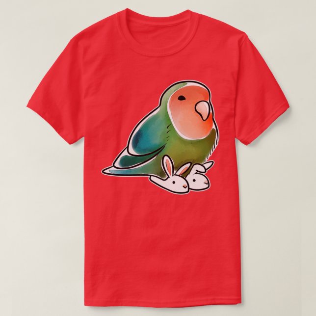 Lovebird Bunny Tofflor T Shirt (Design framsida)