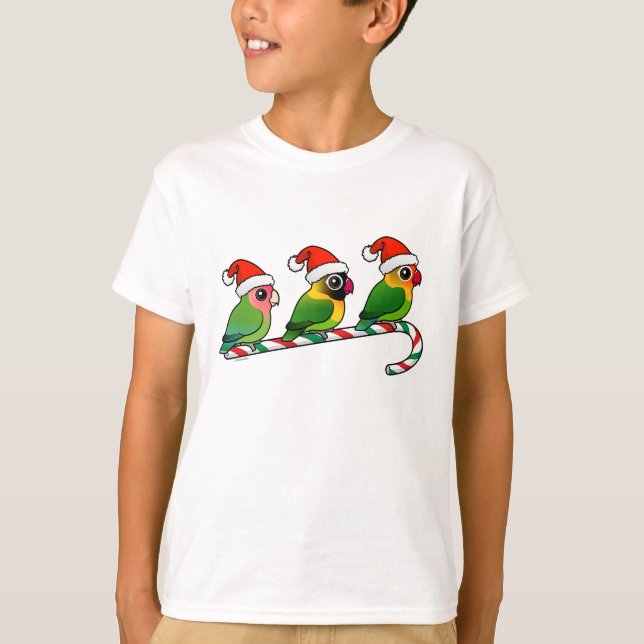 Lovebird Candy cane Tee Shirt (Framsida)