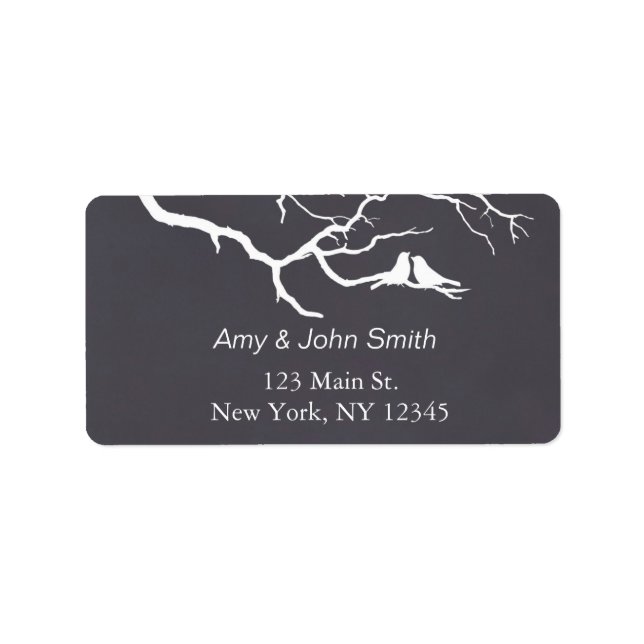 Lovebird chalkboard adressetiketter lovebird4 (Framsidan)