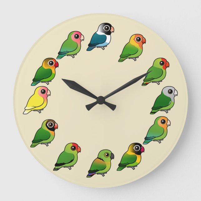 Lovebird Clock Stor Klocka (Framsida)