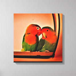 Lovebird faux-kanvastryck canvastryck