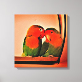 Lovebird faux-kanvastryck canvastryck