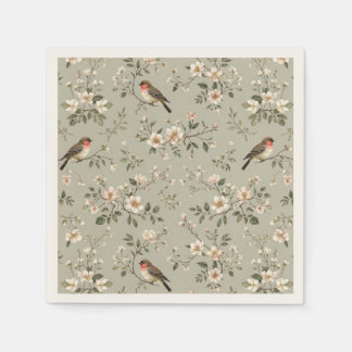 LoveBird Floral Cocktail Napkin Pappersservett