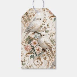 LoveBird Floral Favor Thank You Gift Tag Presentetikett