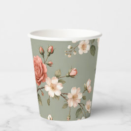LoveBird Floral Paper Cups