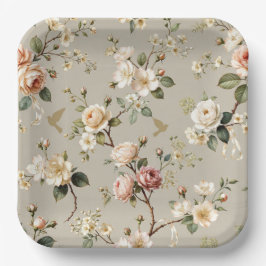 LoveBird Floral Party Plate